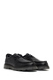 Men's Black Lace-Up Thick Sole Leather Casual Shoes 25Wfd7514Ft - 3