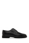 Men's Black Lace-Up Leather Casual Shoes 25Wfd621018