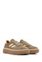 Women's Beige Lace-Up Thick-Sole Suede Genuine Leather Sneakers, Winter Sneakers 25AFD512610 - 3
