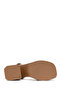Women's Beige Ankle Buckle Thick Heeled Platform Leather Sandals 26Sfd130818 - 6
