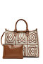 حزام طويل نسائي من قماش Camel منقوش حقيبة si 26SBD24316F - 5