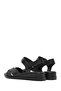 Women's Black Strappy Leather Sandals 26Sfd361018 - 6
