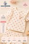 Heart Pattern Ruffle & Bow Detail Baby Girl Summer Shorts Set - 3
