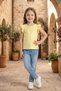 Lace Detailed Ruffled Short Sleeve Girls' T-Shirt