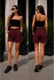 Women's City-Style Casual Shorts 43 cm Full Length Trendy Model with Belt Gift
