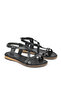 , Women's Genuine Leather Sandals 1411010Z401 Black - 4