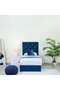 DIANA SINGLE BED VELVET BLUE 120X200 CM - 2