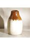 Ombre Ceramic Two Tone Vase 10.7x10.7x16.5cm - Brown - 2