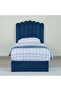 ANNA SINGLE BED VELVET BLUE 90X200 CM - 4