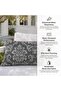 Damask Floral Print Lumbar Pillow With Zipper Closure 240 Gsm - 30x50 Cm - Grey - 5