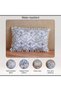 Fern Printed Water Repellant Pom Pom Trimmed Outdoor Filled Cushion 50x35cm - Blue - 3