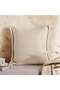Serene Wool Soft Fringed Filled Cushion 50x50cm - Ivory