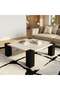 Hebert Coffee Table Marble - Natural & Walnut