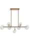 Eglow 9-light G9 Blown Glass Pendant Lamp 130x60x60cm - Aged Brass - 5