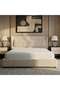 Bretto King Bed 180x200 Cm With Touch Led Light - Cream - 2