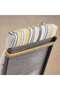 Mono Stripe Printed Water Repellant Outdoor Sun Lounger Seat Pad 45x114x5cm - Grey/yellow - 3