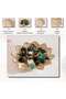 Stan Flower Design Ceramic Decor Plate 10.2x9.3x2.8cm - Beige - 5
