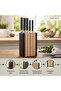 Runo 5-piece Knife Block Set -black & Chrome - 4