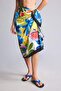 Satin Floral Pareo F1463Axns - 2