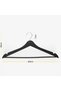 24 Pieces of Clothes Hangers Wood Look Plastic Black Hangers Pants Shirt Hangers - 5