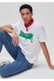 Men's white mix 100% cotton logo printed regular fit crew neck t-shirt - 3