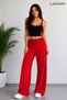 Bürümcük Fabric Wide Leg Women's Elastic Waist Palazzo Trousers - 2