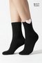 Women's Cotton Heart 4 Pairs Short Socks Black - 6