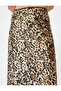 Long Satin Leopard Skirt Standard Waist - 5