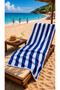 100% Cotton Bath Towel, Beach Towel, 90*170 Cm, Double Color - 2