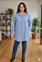 Plus Size Strawberry Jacquard Tunic Shirt