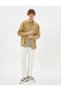 Canvas Shirt Classic Collar Pocket Detailed Buttoned Label Printed Cotton - 2
