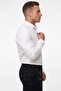 White Slim Fit Lycra Easy-Ironing Hidden Button Men's Shirt 2602614 - 4
