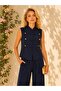 Women's 100% Tencel Accessory Detailed Vest Pants Summer Two-Piece Set 26076 - 3