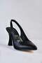 Black Thick Heeled Women's Shoes P250149009 - 6