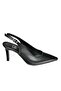 S654071709 Black Thin Heeled Women's Shoes - 6
