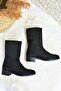 Black Suede Flat Sole Daily Women's Boots L726597702 - 4