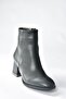 Black Thick Heeled Women's Boots N282921909 - 5