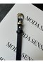Classic Silver Model Women's Belt with Tool Buckle Waist Belt Coat Belt Dress Belt Trouser Belt - 4