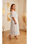 Women's Polka Dot Flounce Pleated Chiffon Dress - 3