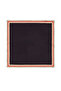 Plain Silk Handkerchief with Navy Blue Border