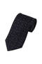 Black Patterned Silk Tie - 2