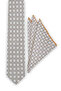 Ecru Patterned Silk Tie Set - 2