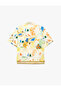 X Şahika Ercümen - Riviera Themed Printed Linen Blend Short Sleeve Shirt - 7