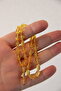 6-10 Mm. 33 Habbe Capsule Cut Yellow Color Original Drop Amber Prayer Beads
