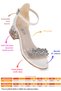 Yangu Patent Leather Stone Girl's 3 cm Transparent Heeled Sandals Evening Dress Shoes - 2