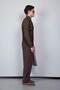 Men's Slim Fit Mock Neck Zippered Cardigan Brown - 5