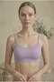 3-Pack Lilac Ribbed Bustier with Removable Pads - Women's Basic Crop Top