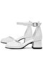 Merida Off-White Glitter Thick Heeled Girl's Heeled Shoes - 6