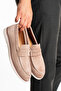 Genuine Leather Men's Loafer Shoes Beige Suede Daily Comfortable Casual Moccasins Siena - 2