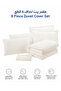 Solid 6-Pc Duvet Cover Set, King Size 220×240cm, Brushed Microfiber, Printed Shams, (Without Filler) - 4